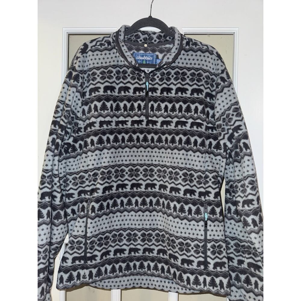 Chubbies Black and Gray Patterned Men's Sweatshirt